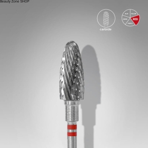 Frez z węglikowy dla osób leworęcznych, czerwony „kukurydza”: średnica 6 mm / część robocza 14 mm  FT91R060/14