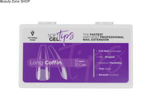 Victoria Vynn SOFT GEL TIPS Long Coffin ( tipsy długa balerina) 500szt