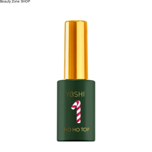 YOSHI HO HO TOP 1 hybrydowy UV LED top do paznokci SREBRNY BROKAT KONFETTI 10ml