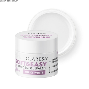 Claresa Żel budujący SOFT&EASY builder gel milky white 45g
