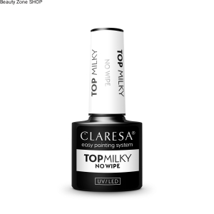 CLARESA Top MIlky No Wipe mleczny top hybrydowy do paznokci 5g