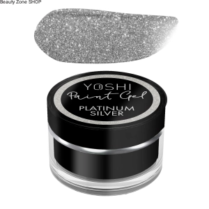Yoshi Paint Gel UV LED 5ml Platinum Silver żel do zdobień z drobinką
