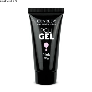 CLARESA Żel budujący do paznokci POLI GEL Pink 30g