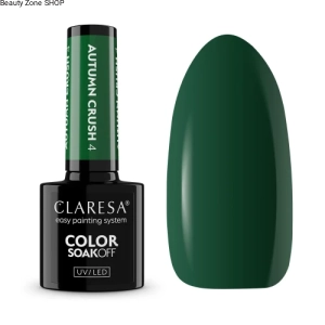 Claresa Autumn Crush 4 Lakier Hybrydowy 5ml Butelkowa Ciemna Zieleń